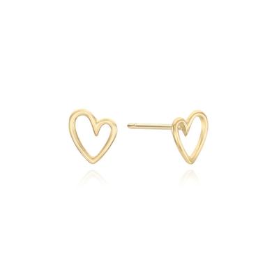 Line Heart 14k Guld Øreringe LPFN3225G