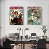 Art Nouveau Retro Poster Abstract Wallpaper Print Canvas Painting Wall Art Picture for Living Room Home Decor Aesthetic Mural