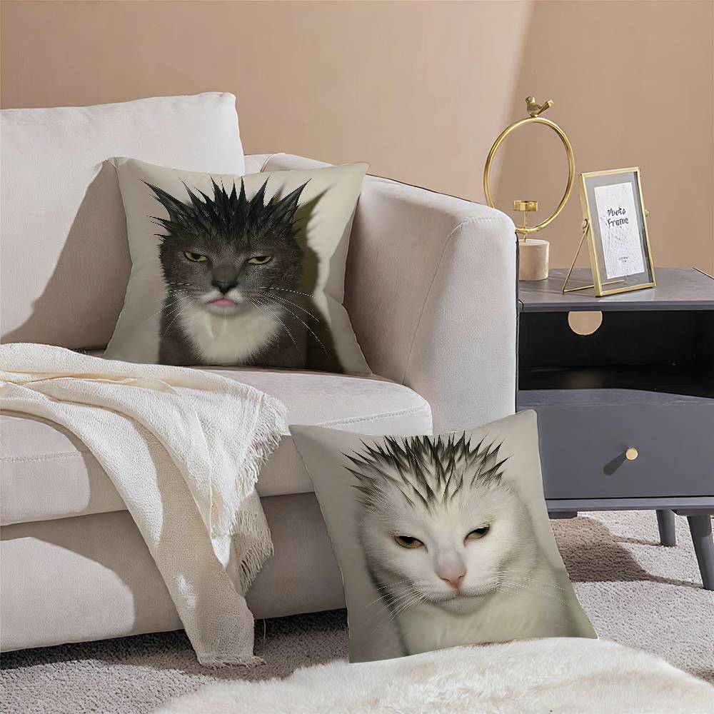 Lustige und interessante Tiere – Kissenbezug für bequemes Sofa oder Bett. Seidig-elegant, mit unsichtbarem Reißverschluss. Dekorativer Kissenbezug