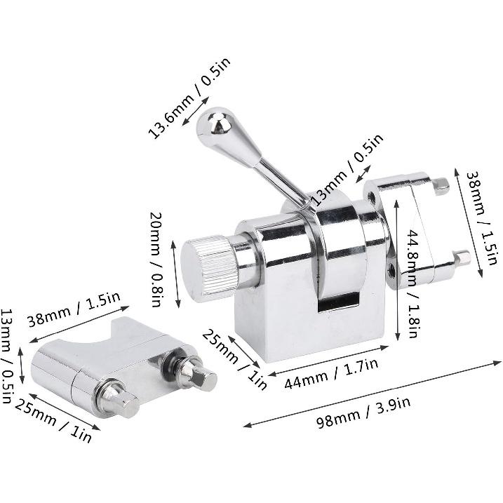 Abhebung Snare Drum Sieb Silber Metall mit Filterkopf Befestigungsschrauben Schlaginstrument Zubehör Zinklegierung