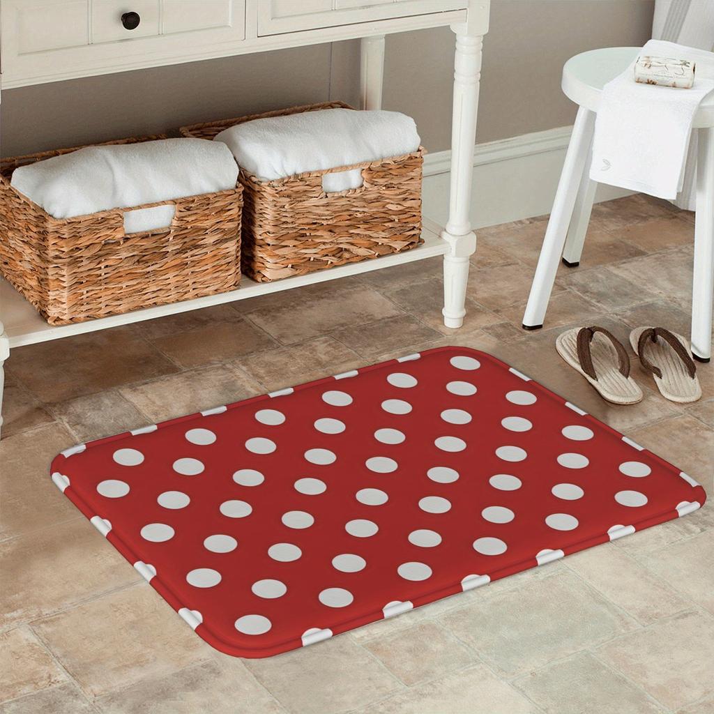 1PC Tapis de Cuisine à Motifs Pois Antidérapant Tapis de Porte Design Pop Tapis de Salle de Bain Tapis de Bain Tapis pour Maison Évier Linge Décor