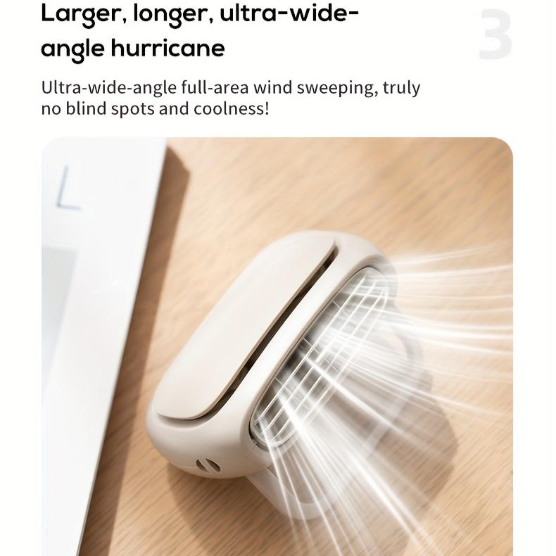 2025 Latest Handheld, Neck Hanging, Desktop Three in One Cooling Device, Large Capacity Battery USB Charging Mini Bladeless Fan