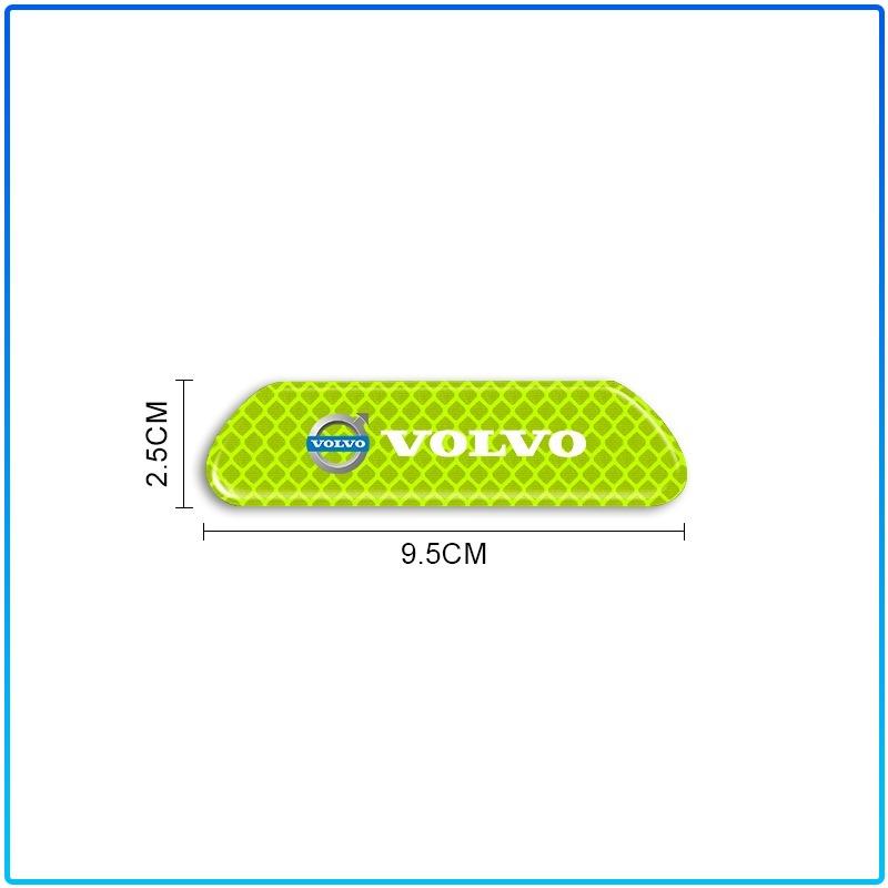 4PCS Car Door Safety Warning Reflective Mark Sticker Car Styling For Volvo XC60 XC90 S60 S80 S40 V40 V60 V70 V50 XC70