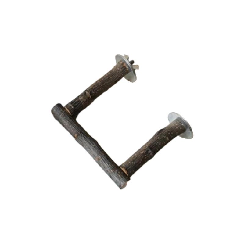 Natural Wood Perch Parrot Bird  Grooming Stand Bar Grinding Claw Toy For Small Medium Birds Easy To Install JJ1546