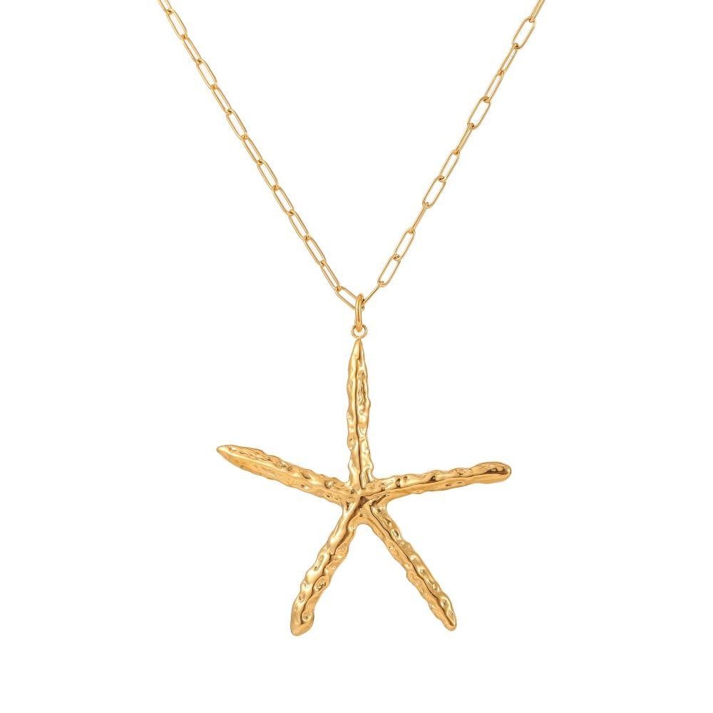Big Pendant Starfish Pendant Necklace Multi-pendant Jewelry Set Star Necklace Summer Holiday