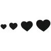 Heart Shape heart patches Red Black iron on heart patches for clothing Mini Heart 4 Sizes embroidered pattern patches Hats