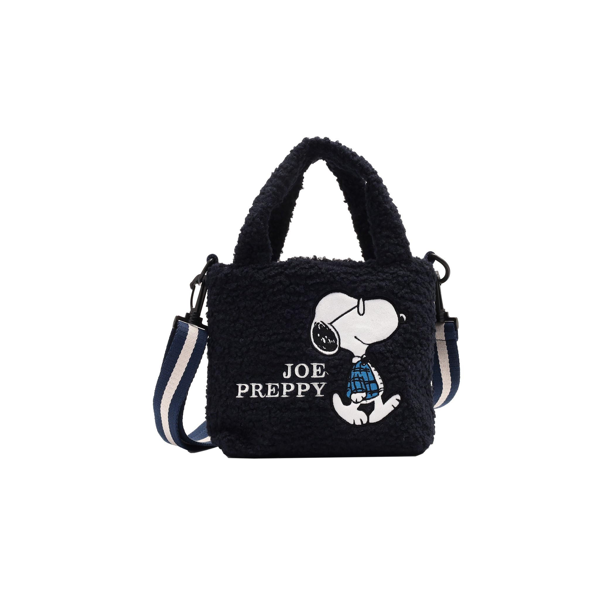 Сумка-тоут Afternoon Tea Living JS25, Пушистая сумка для прогулок PEANUTS, Темно-синий