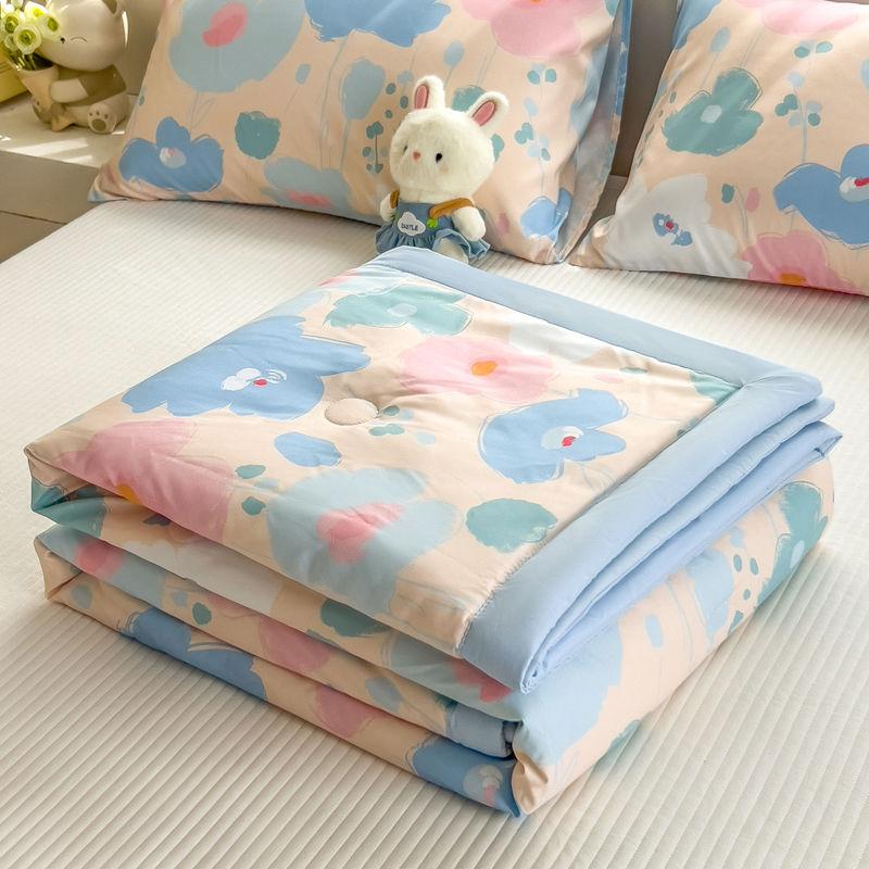 Daisy Printed Quilting Summer Quilts Queen Mechanical Wash Soft Comforter Single Double Blanket Quilt for Children Adult 200x230cm Hotel Travel