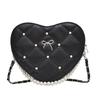 2025 Spring/Summer Lolita Mini Heart-Shaped Quilted Crossbody Bag