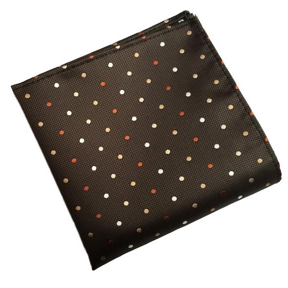 Men's Wedding Party Formal Dot Jacquard Pocket Square Handkerchief