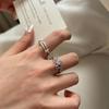 Versatile Geometric Double Layer Line Ring: Adjustable Trendy Stackable for Women