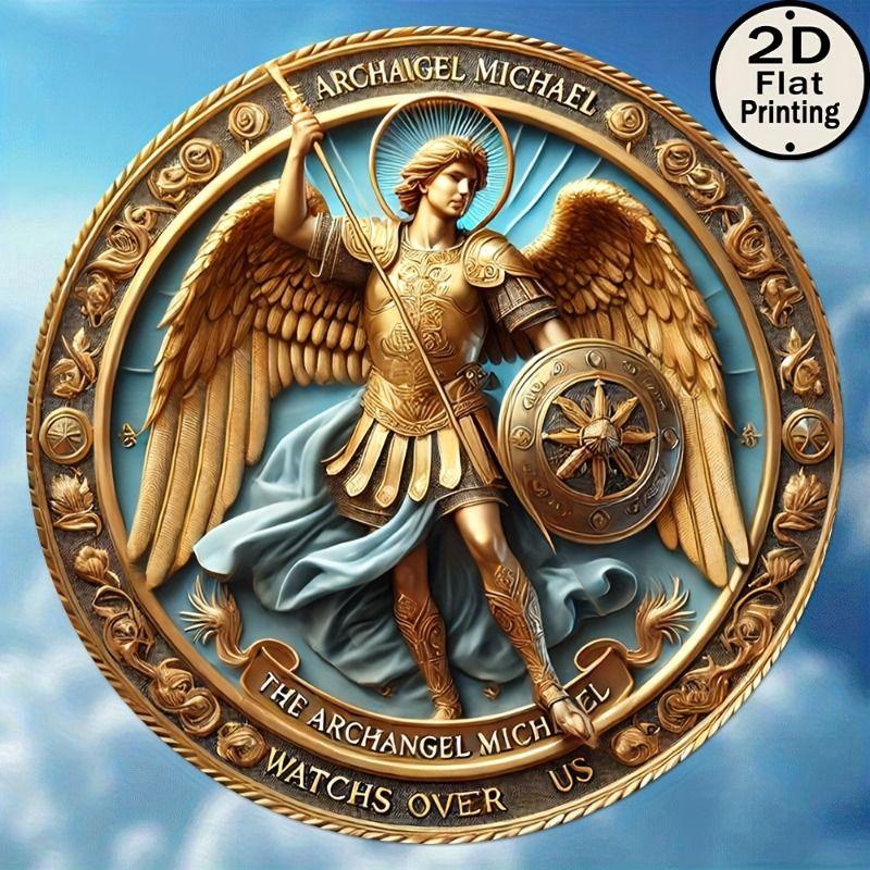 Retro Round Metal Panel for Living Room Bedroom Garage