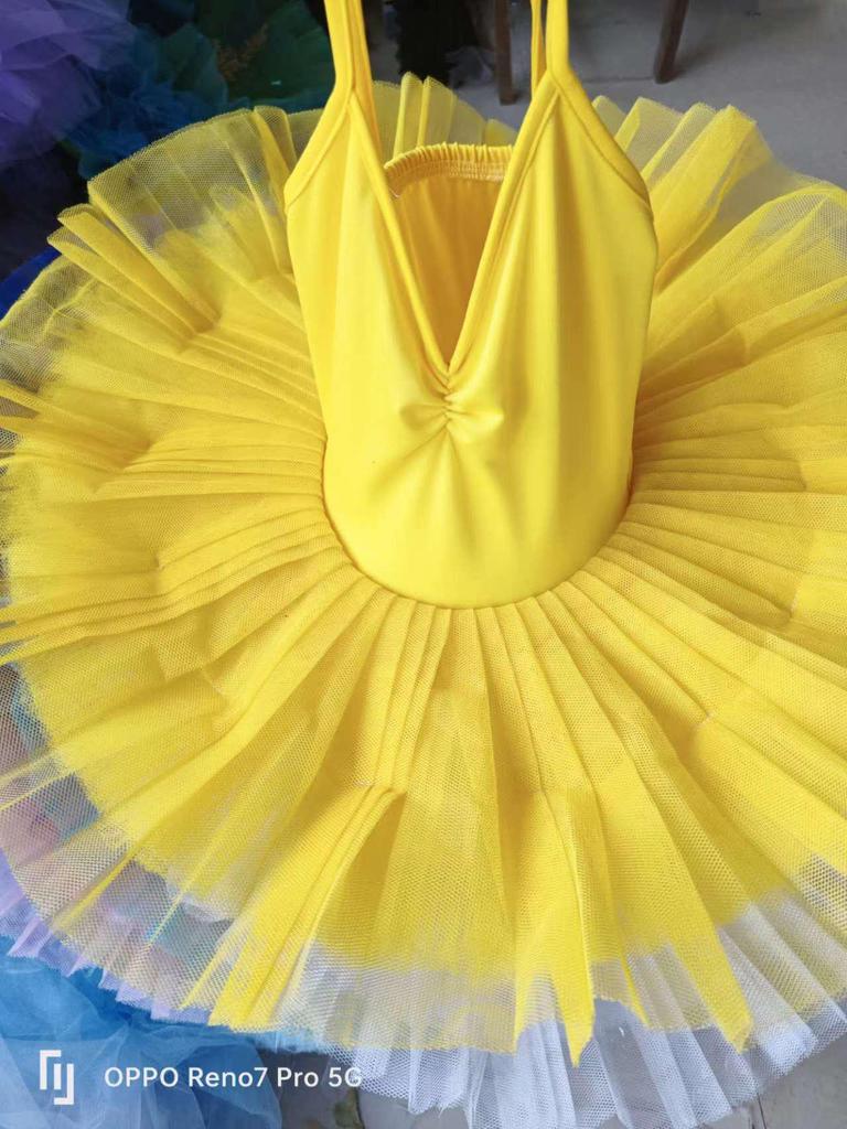 Abbigliamento da ballo per bambini: Gonna Tutù Morbida con Bordi in Garza per Esibizioni e Prove
