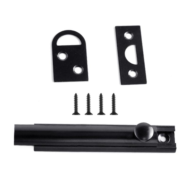 Multifunction Sliding Door Security Lock Iron 90/180 Degree Mounting Option Double Door Sliding Bolt Lock for Household Use