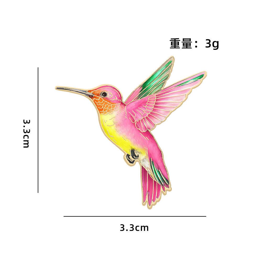 Mehrfarbige Emaille Kolibri Brosche mit tropfendem Öl für Damen und Herren Mode Luxus Metall Pins Dekoration Schmuck Zubehör