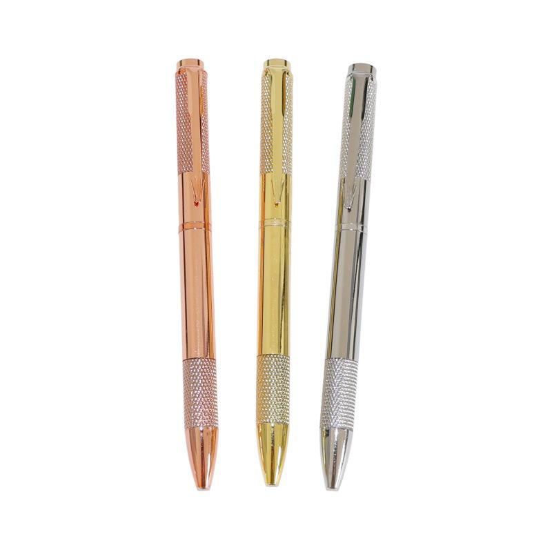 Gold Cross Metal Ballpoint Pen - Elegant Business & Student Writing Tool with Smooth Ink Flow