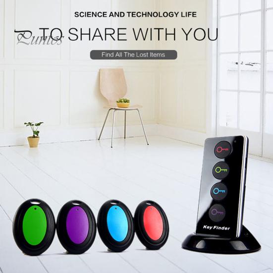 Anti-Lost Alarm Tracking Device Portable Wireless 80dB 30m Distance 499.82MHz One Click Search Tracker ABS Four Colors Key Finder Home Supply