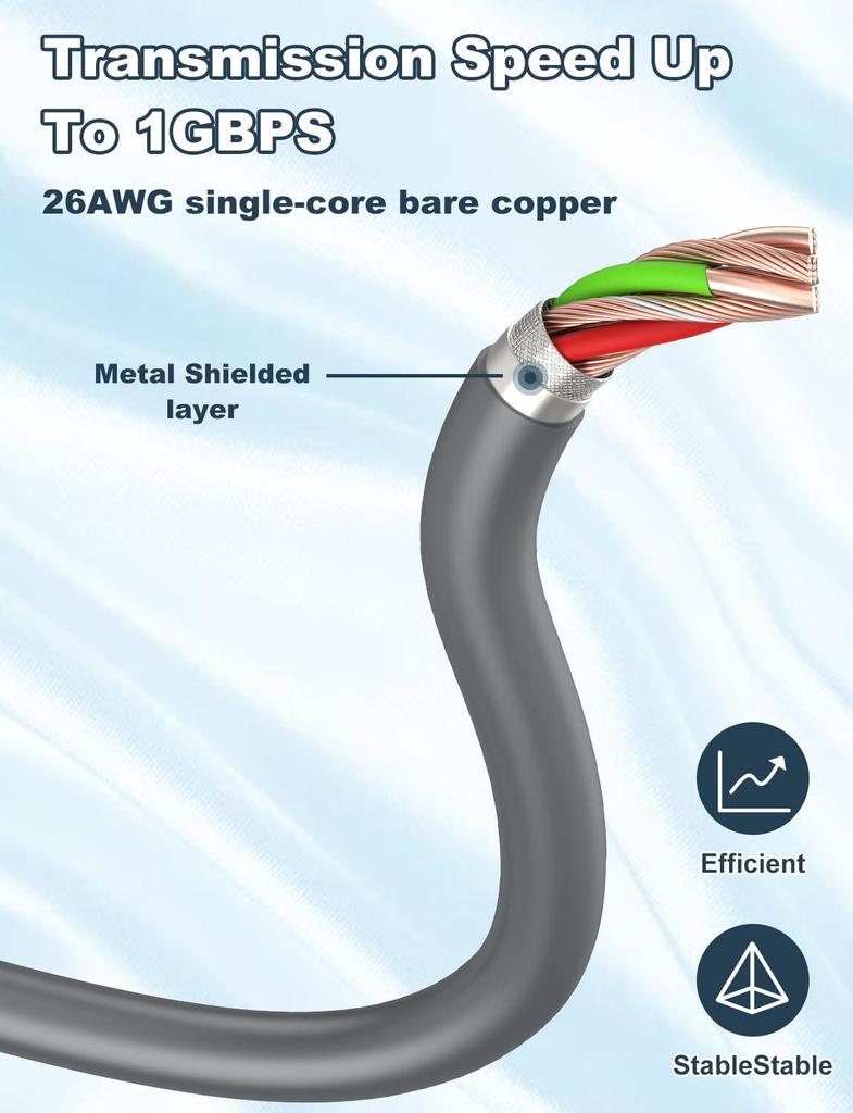 GEN2 RJ45 Ethernet Adapter: V2 Gigabit Network Cable Adapter