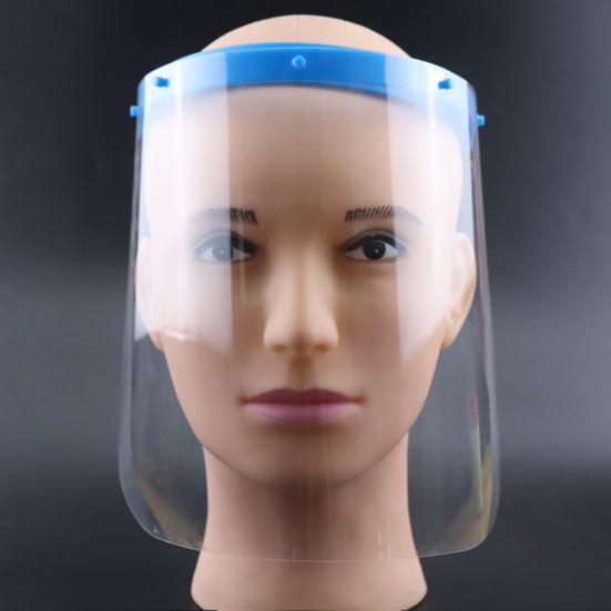 Nastavitelný průhledný obličejový štít proti zamlžování a stříkající vodě s elastickou čelenkou Lehký ochranný štít pro práci, DIY a venkovní aktivity