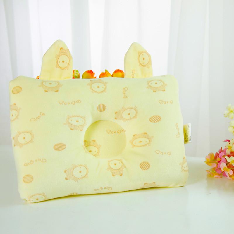 Baby Infant Memory Foam Pillow With Pure Cotton Fabric For Newborn Head Shaping Support