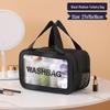 Large Waterproof Frosted Makeup Bag with Wet/Dry Separation, Portable Handheld Design