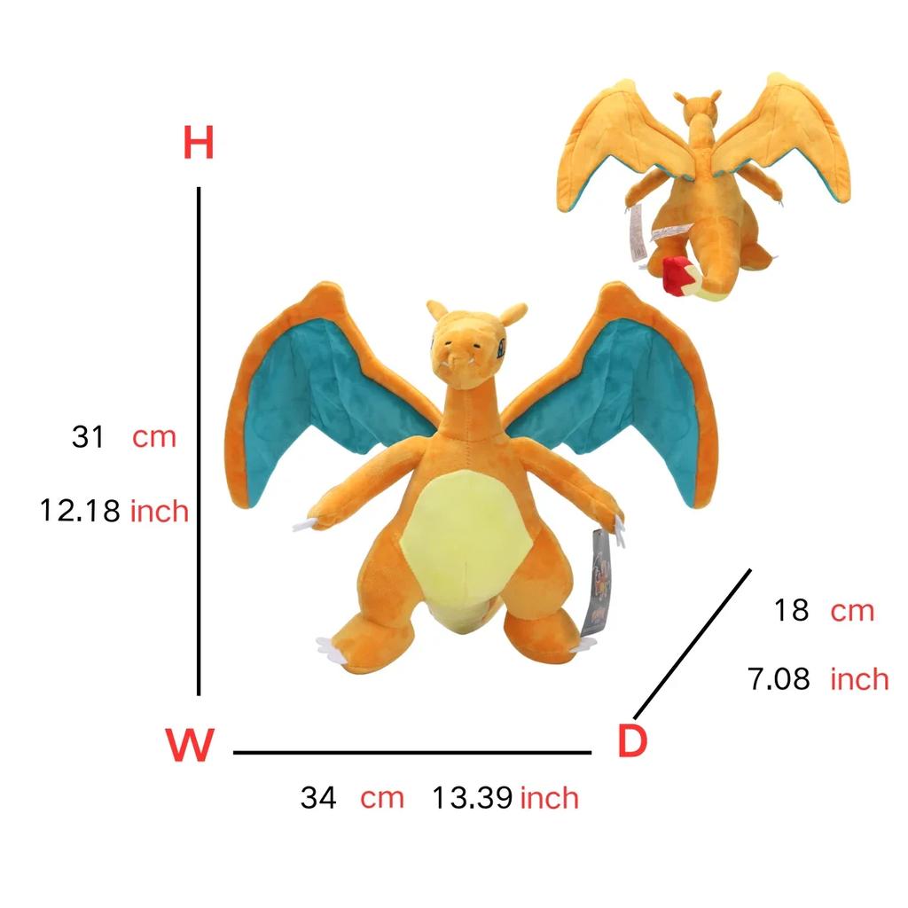 Pokemon Plush Toy Mega Charizard X Y Rayquaza Latias Latios Lapras Alolan Vulpix Ninetales Dragonair Garchomp Anime Plush Doll