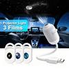 2 in 1 Galaxy Star Projector Lamp with HD Slides Portable USB Starry Sky Projector Night Light  for Bedroom Car Ceiling Decor