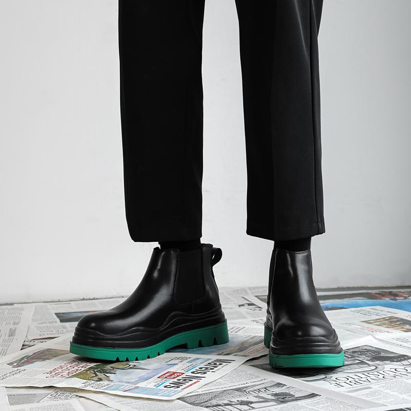 Genuine Leather Ankle Boots Men Outdoor Leather Winter Fur Warm Man Boots Army Hunting Boots for Men Shoes Casual Green Boots