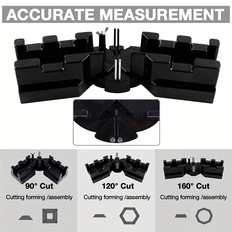 Woodworking Miter Box | 2-in-1 Angle Measuring & Cutting Tool | Plastic | Multi-Angle 90°-180° Precision Guide for Carpentry | Adjustable Compartments
