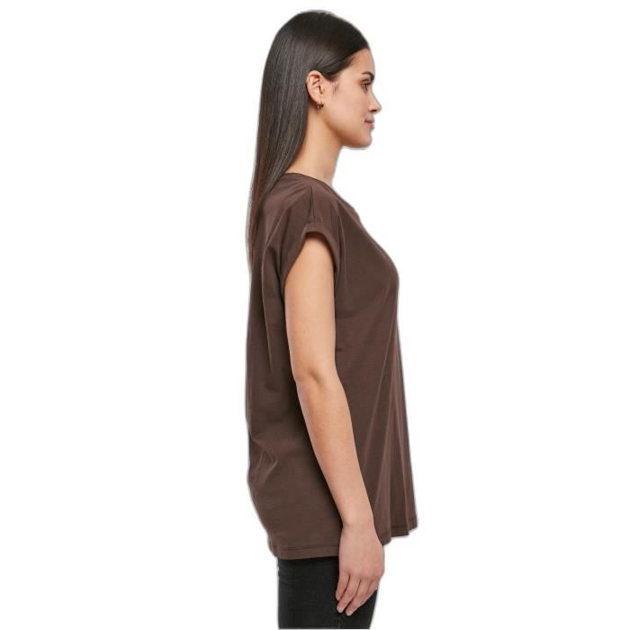 Women's Urban Classics Organic Extended Shoulder T-shirt - Brown - L