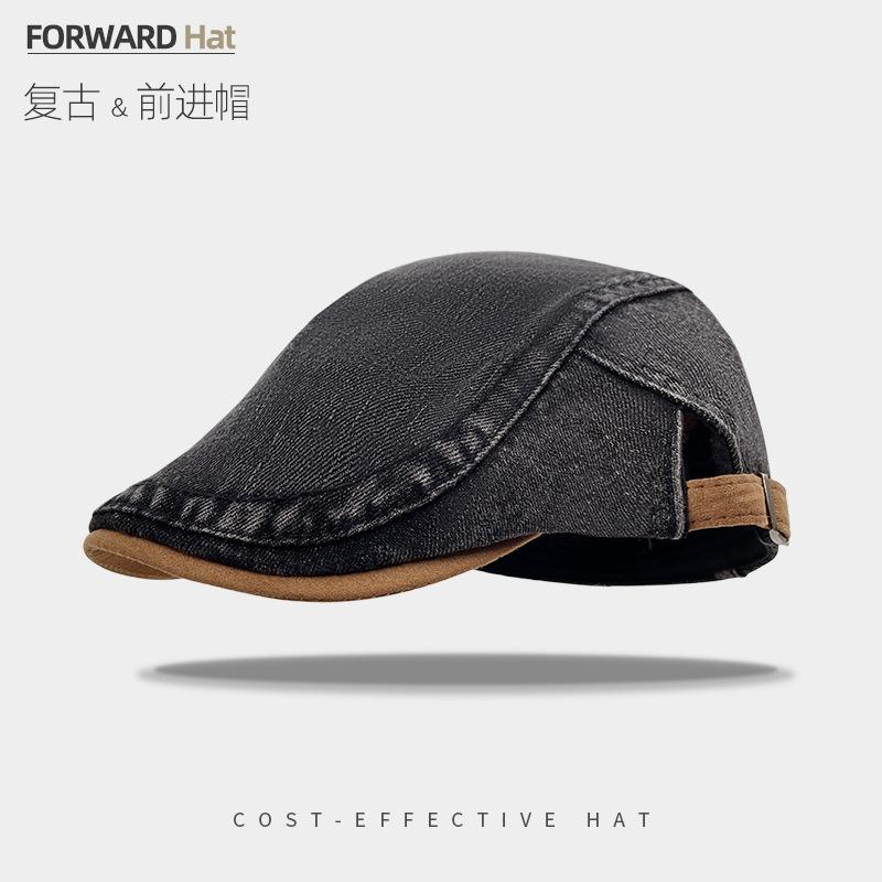 Japanese Wind Forward Hat Children'S Summer Big Head Circumference Versatile Newsboy Hat British Style Painter Hat Duck Tongue Beret