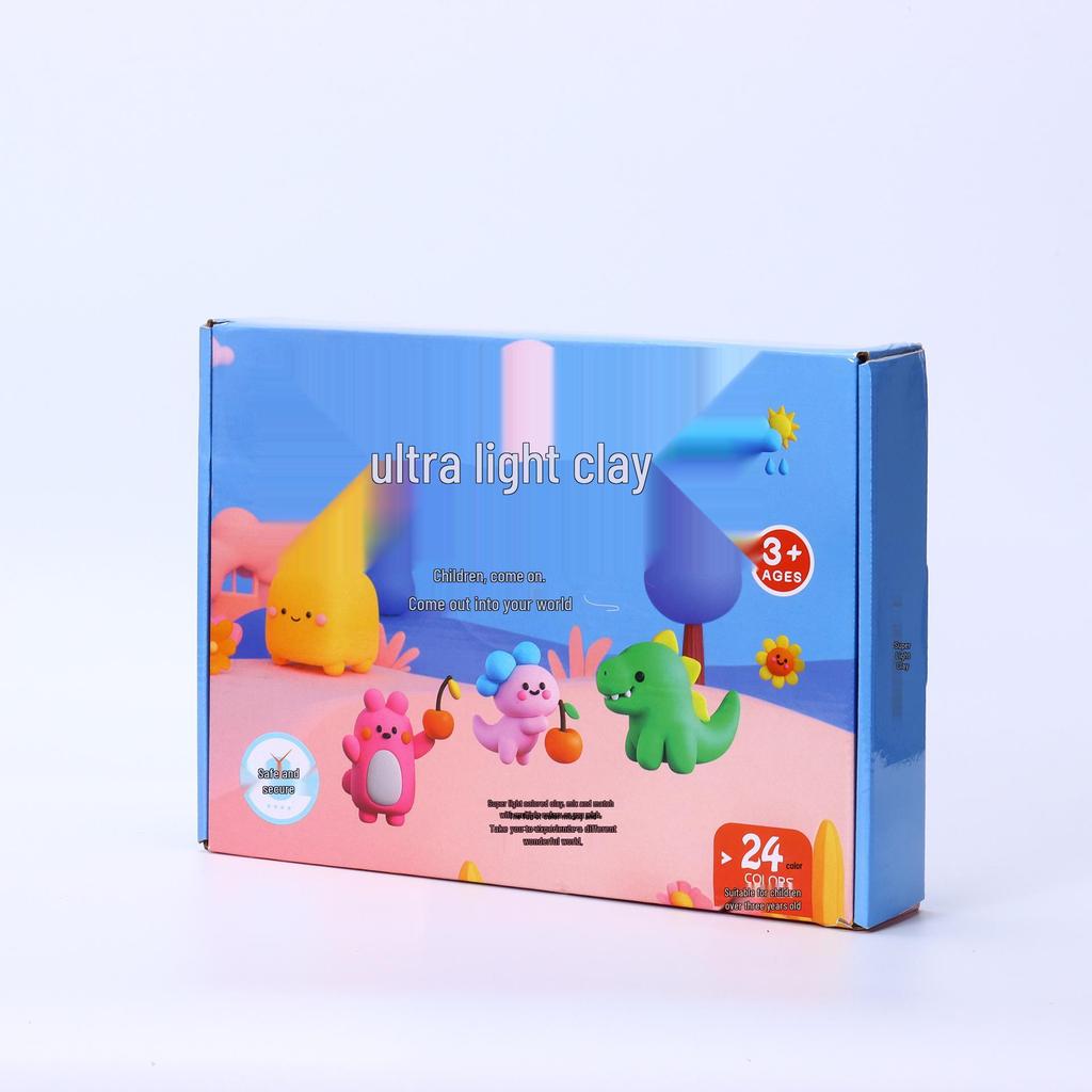 36-Color Super Light Clay, 12-Color Playdough, 24-Color Child-Safe Modeling Clay DIY Set