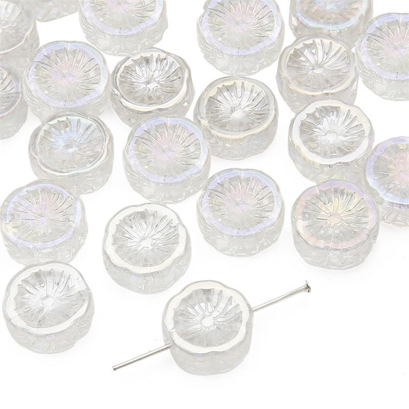 

10 шт. хрустальные стеклянные бусины свободные проставки гавайские цветочные бусины для изготовления ювелирных изделий DIY браслет ожерелье