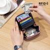 Yocipa Genuine Leather Mini Wallet, Bifold, Anti-Skimming, Card Case, Coin Purse, Multifunctional, Popular Leather Compact Wallet for Women (Fruit