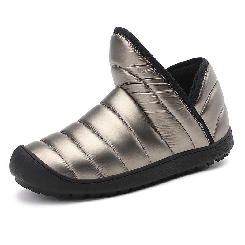 

Winter foreign trade large size cotton boots new warm thickened cotton shoes men s medium top snow boots couple bread shoes 39