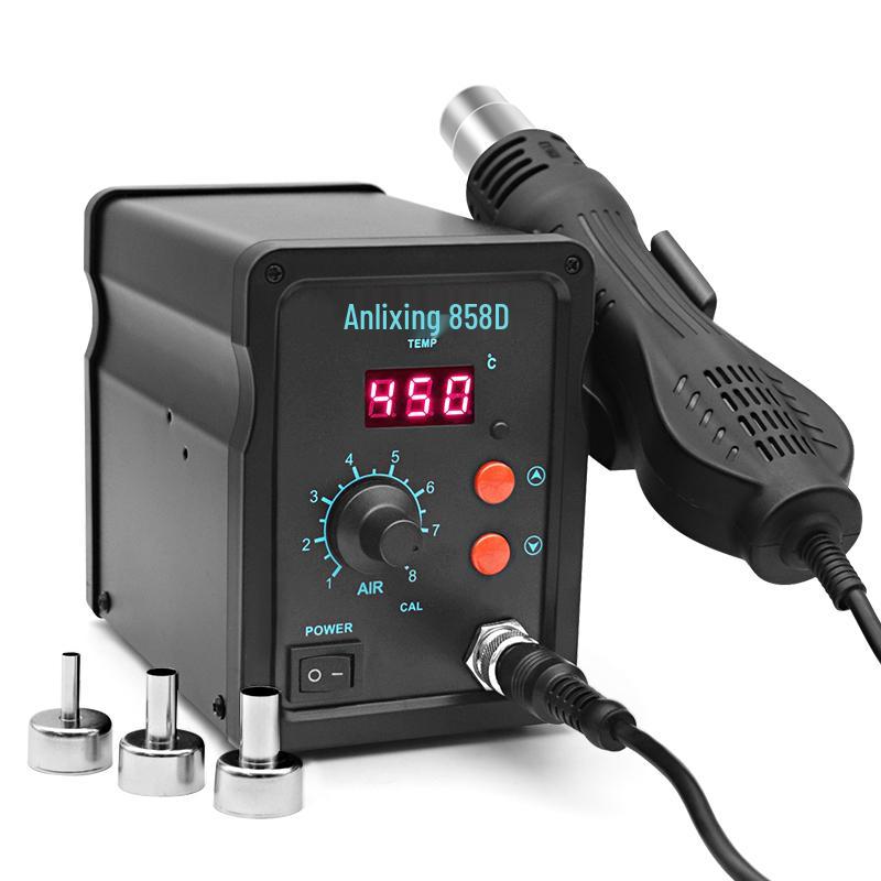 Anli Xin 878D/858D Hot Air & Soldering Station Combo for Lead-Free Mobile & PC Welding