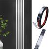 1pc 118.11X0.4in Silver Mirror-Like Finish Molding Trim Peel and Stick Strip for Mirror Frame Wall Fireplace and Home Decoration