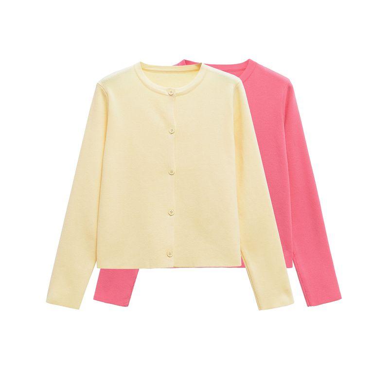 Kaslead New Women Clothes Western Style Fashion Simple and Versatile Solid Knitted Outerwear 5755129