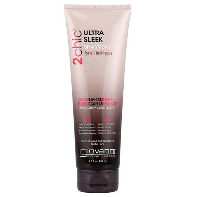 Giovanni 2chic Ultra-Sleek Shampoo Brazilian Keratin + Argan Oil for All Hair Types, 250ml