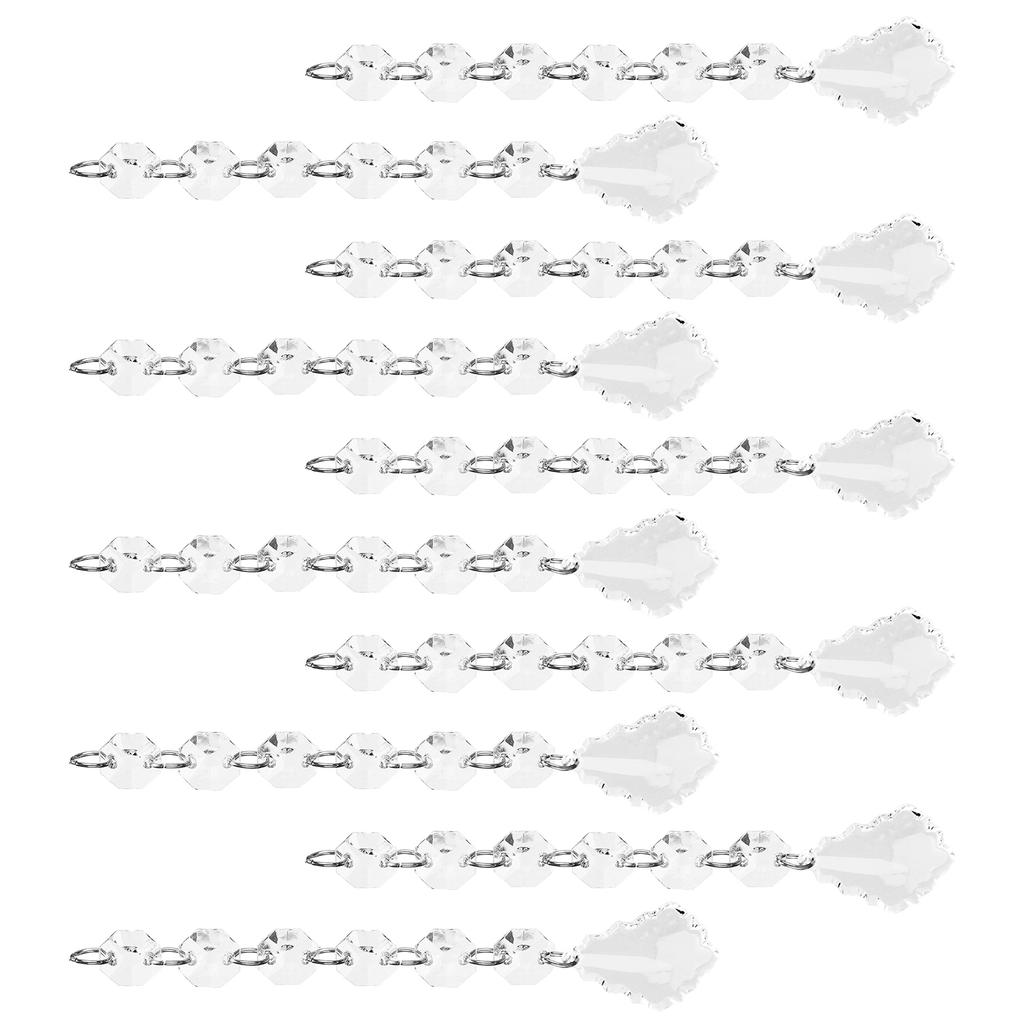 10PCS Acrylic Pendant 15cm Leaf Shape for Chandeliers Wedding Party Christmas Tree