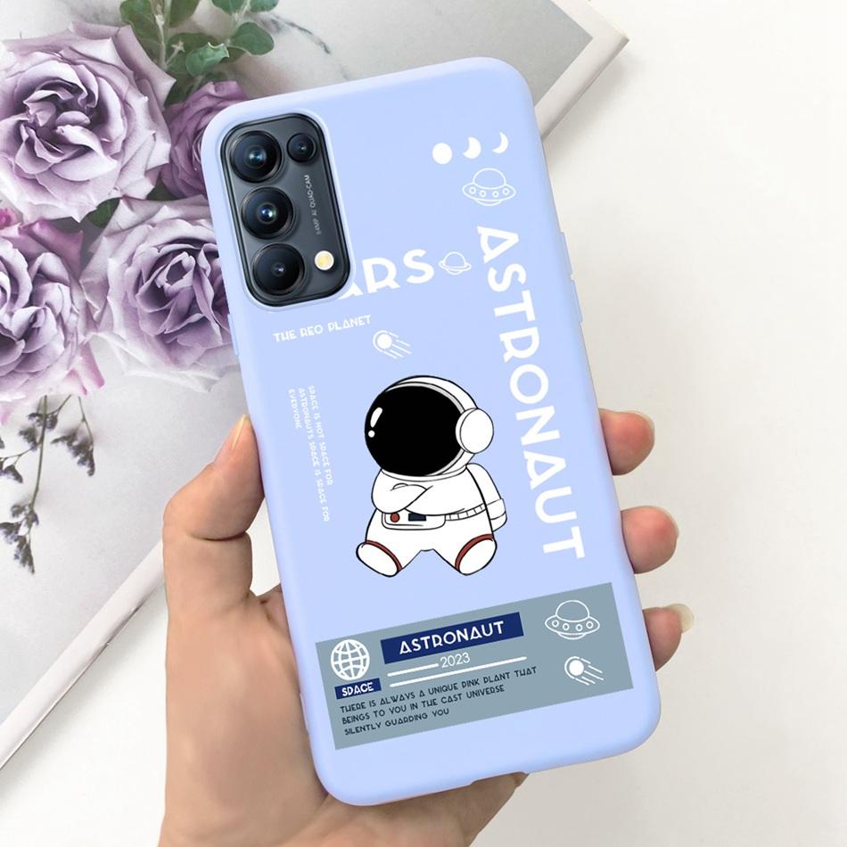 For OPPO Reno5 Pro 5G 4G Reno5 Phone Case Reno 5 5Pro CPH2201 CPH2145 Cute Cat Cartoon Candy Color Soft Silicone TPU Back Cover