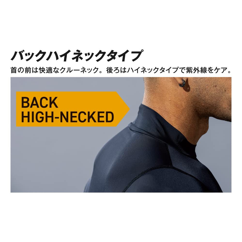 Otafuku Glove Summer Long High EVO Full Cool to the Size L JW-727 Innerwear, Sleeve, Neck, [Cordura, Lycra, Deodorizing, Compression, Touch], Black,