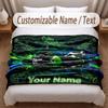 Coperta Morbida a Tema Motociclista Biker Stampa Personalizzata con Nome Testo Coperta Calda Decorazione per Casa Divano Camera da Letto