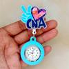 Shiny Cartoon Nurse & Doctor Badge Reel with Retractable PVC Pocket Watch Clip