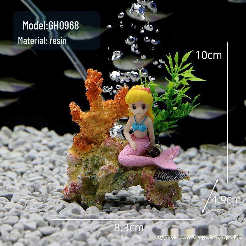 Resin Coral Aquarium Ornament: Creative Fish Tank Decoration and Oxygenating Rockery.