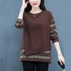 Stitching Long-sleeved T-shirt Women's Spring and Autumn Long-sleeved Top