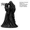Detailed Gothic Craft Faceless Lovers Figurine, Dark Ghost Couple Sculpture, Mysterious Macabre Home Accents Desktop Ornament for Shelf Mantel