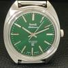 INDIAN VINTAGE HMT KOHINOOR HAND-WINDING MENS GREEN COLOR DIAL WATCH a440942-4 HT-a440942
