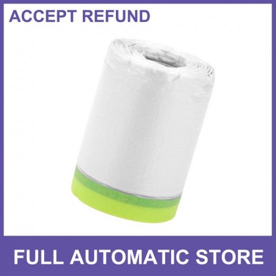 Pre-Taped Masking Film 2500x30cm  8202ftx1181  Plastic Cover White Green