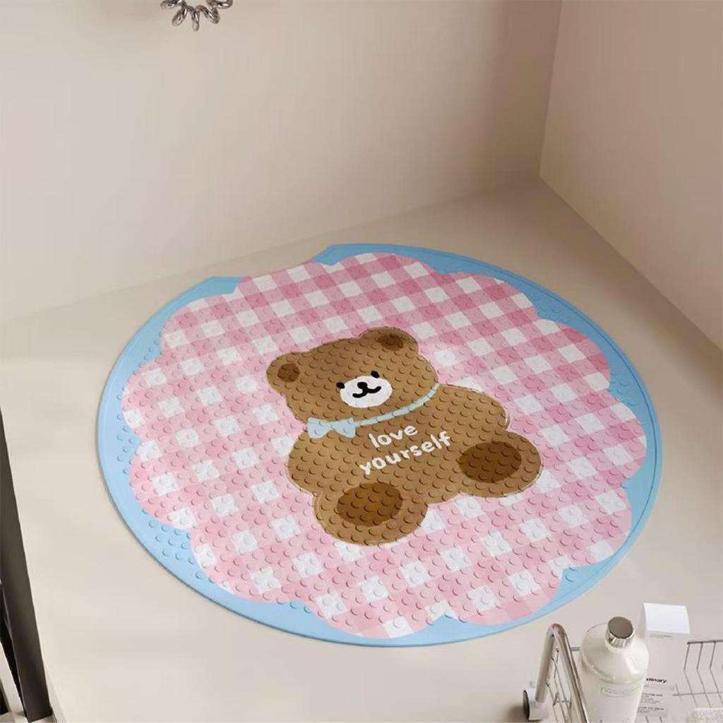 Children's Non-slip Cartoon Bathroom Mat with Suction Cups